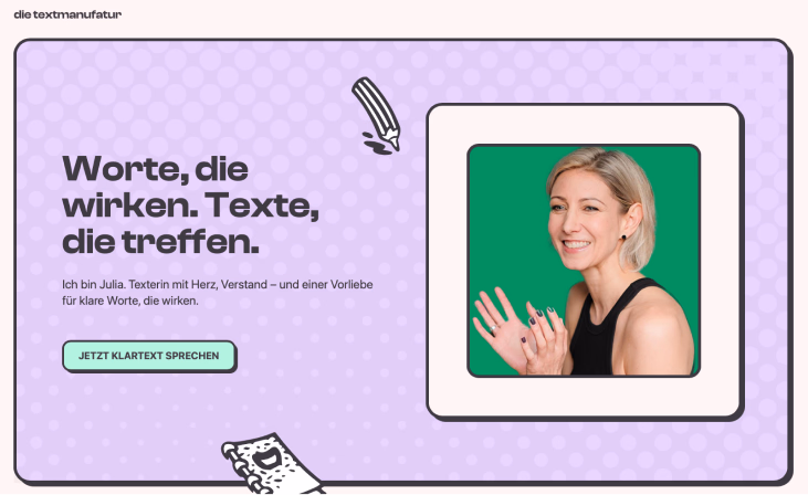 Screenshot des Projekts: dietextmanufaktur.com